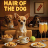 Hair of the Dog Chihuahua 006 Ruff & Ready Funny Canine Art neon lights, bacon-woven flair, and egg murals