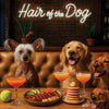 Hair of the Dog Chinese Crested 009 Ruff & Ready Funny Canine Art neon lights, bacon-woven flair, and egg murals