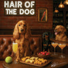 Hair of the Dog Cocker Spaniel 002 Ruff & Ready Funny Canine Art neon lights, bacon-woven flair, and egg murals