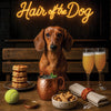 Hair of the Dog Dachshund 002 Ruff & Ready Funny Canine Art neon lights, bacon-woven flair, and egg murals