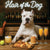 Hair of the Dog Dogo Argentino 007 Ruff & Ready Funny Canine Art neon lights, bacon-woven flair, and egg murals
