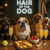 Hair of the Dog English Bulldog 016 Ruff & Ready Funny Canine Art neon lights, bacon-woven flair, and egg murals