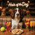 Hair of the Dog English Springer Spaniel 003 Ruff & Ready Funny Canine Art neon lights, bacon-woven flair, and egg murals
