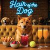 Hair of the Dog Finnish Spitz 002 Ruff & Ready Funny Canine Art neon lights, bacon-woven flair, and egg murals