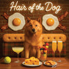 Hair of the Dog Finnish Spitz 005 Ruff & Ready Funny Canine Art neon lights, bacon-woven flair, and egg murals