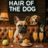 Hair of the Dog French Bulldog 009 Ruff & Ready Funny Canine Art neon lights, bacon-woven flair, and egg murals
