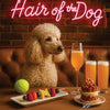 Hair of the Dog French Poodle 002 Ruff & Ready Funny Canine Art neon lights, bacon-woven flair, and egg murals