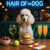 Hair of the Dog French Poodle 012 Ruff & Ready Funny Canine Art neon lights, bacon-woven flair, and egg murals