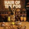 Hair of the Dog German Shepherd 006 Ruff & Ready Funny Canine Art neon lights, bacon-woven flair, and egg murals