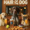 Hair of the Dog German Shorthaired Pointer 004 Ruff & Ready Funny Canine Art neon lights, bacon-woven flair, and egg murals