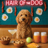 Hair of the Dog Goldendoodle 004 Ruff & Ready Funny Canine Art neon lights, bacon-woven flair, and egg murals