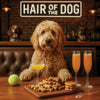 Hair of the Dog Goldendoodle 012 Ruff & Ready Funny Canine Art neon lights, bacon-woven flair, and egg murals