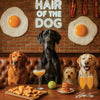 Hair of the Dog Great Dane 001 Ruff & Ready Funny Canine Art neon lights, bacon-woven flair, and egg murals
