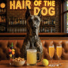 Hair of the Dog Great Dane 008 Ruff & Ready Funny Canine Art neon lights, bacon-woven flair, and egg murals