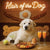 Hair of the Dog Great Pyrenees 005 Ruff & Ready Funny Canine Art neon lights, bacon-woven flair, and egg murals