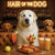 Hair of the Dog Great Pyrenees 009 Ruff & Ready Funny Canine Art neon lights, bacon-woven flair, and egg murals