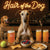 Hair of the Dog Greyhound 002 Ruff & Ready Funny Canine Art neon lights, bacon-woven flair, and egg murals