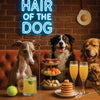 Hair of the Dog Italian Greyhound 004 Ruff & Ready Funny Canine Art neon lights, bacon-woven flair, and egg murals