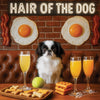Hair of the Dog Japanese Chin 002 Ruff & Ready Funny Canine Art neon lights, bacon-woven flair, and egg murals