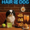 Hair of the Dog Japanese Chin 004 Ruff & Ready Funny Canine Art neon lights, bacon-woven flair, and egg murals