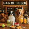 Hair of the Dog Japanese Chin 011 Ruff & Ready Funny Canine Art neon lights, bacon-woven flair, and egg murals