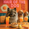 Hair of the Dog Keeshond 001 Ruff & Ready Funny Canine Art neon lights, bacon-woven flair, and egg murals