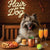 Hair of the Dog Keeshond 008 Ruff & Ready Funny Canine Art neon lights, bacon-woven flair, and egg murals