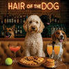 Hair of the Dog Labradoodle 001 Ruff & Ready Funny Canine Art neon lights, bacon-woven flair, and egg murals