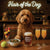 Hair of the Dog Labradoodle 009 Ruff & Ready Funny Canine Art neon lights, bacon-woven flair, and egg murals