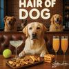 Hair of the Dog Labrador Retriever 011 Ruff & Ready Funny Canine Art neon lights, bacon-woven flair, and egg murals