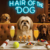 Hair of the Dog Lhasa Apso 005 Ruff & Ready Funny Canine Art neon lights, bacon-woven flair, and egg murals