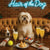 Hair of the Dog Lhasa Apso 011 Ruff & Ready Funny Canine Art neon lights, bacon-woven flair, and egg murals