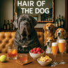 Hair of the Dog Neapolitan Mastiff 002 Ruff & Ready Funny Canine Art neon lights, bacon-woven flair, and egg murals