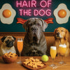 Hair of the Dog Neapolitan Mastiff 011 Ruff & Ready Funny Canine Art neon lights, bacon-woven flair, and egg murals
