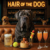 Hair of the Dog Neapolitan Mastiff 013 Ruff & Ready Funny Canine Art neon lights, bacon-woven flair, and egg murals