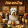 Hair of the Dog Old English Sheepdog 010 Ruff & Ready Funny Canine Art neon lights, bacon-woven flair, and egg murals