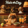 Hair of the Dog Pekingese 014 Ruff & Ready Funny Canine Art neon lights, bacon-woven flair, and egg murals
