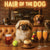Hair of the Dog Pekingese 022 Ruff & Ready Funny Canine Art neon lights, bacon-woven flair, and egg murals