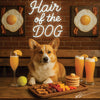 Hair of the Dog Pembroke Welsh Corgi 004 Ruff & Ready Funny Canine Art neon lights, bacon-woven flair, and egg murals