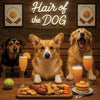 Hair of the Dog Pembroke Welsh Corgi 008 Ruff & Ready Funny Canine Art neon lights, bacon-woven flair, and egg murals