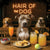 Hair of the Dog Pit Bull 002 Ruff & Ready Funny Canine Art neon lights, bacon-woven flair, and egg murals