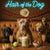 Hair of the Dog Pit Bull 006 Ruff & Ready Funny Canine Art neon lights, bacon-woven flair, and egg murals