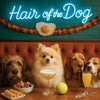 Hair of the Dog Pomeranian 002 Ruff & Ready Funny Canine Art neon lights, bacon-woven flair, and egg murals