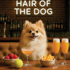 Hair of the Dog Pomeranian 012 Ruff & Ready Funny Canine Art neon lights, bacon-woven flair, and egg murals