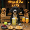Hair of the Dog Portuguese Water Dog 004 Ruff & Ready Funny Canine Art neon lights, bacon-woven flair, and egg murals