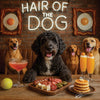 Hair of the Dog Portuguese Water Dog 005 Ruff & Ready Funny Canine Art neon lights, bacon-woven flair, and egg murals
