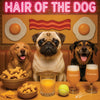 Hair of the Dog Pug 002 Ruff & Ready Funny Canine Art neon lights, bacon-woven flair, and egg murals