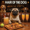 Hair of the Dog Pug 019 Ruff & Ready Funny Canine Art neon lights, bacon-woven flair, and egg murals
