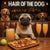 Hair of the Dog Pug 019 Ruff & Ready Funny Canine Art neon lights, bacon-woven flair, and egg murals