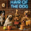 Hair of the Dog Pug 020 Ruff & Ready Funny Canine Art neon lights, bacon-woven flair, and egg murals